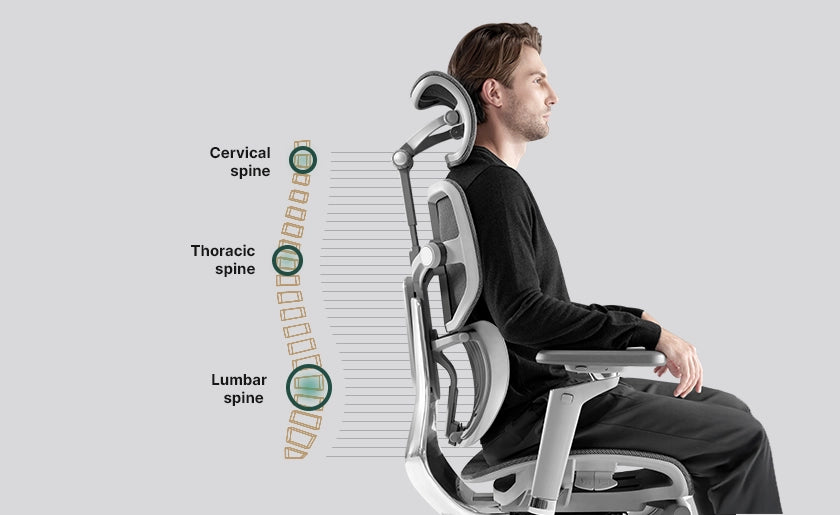 Ergonomic chair and desk setup